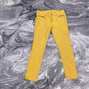 Yellow jeans from the LOFT size 12
